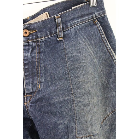 Zara Flare Jeans Mens Blue Denim Straight Medium Washed Designer Size 44 - Picture 6 of 12